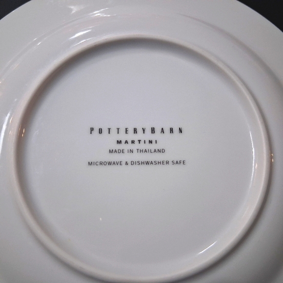 Pottery Barn Martini Plates Dishes Barware Set Of Four 7.5" Cocktail Snack - Picture 5 of 17